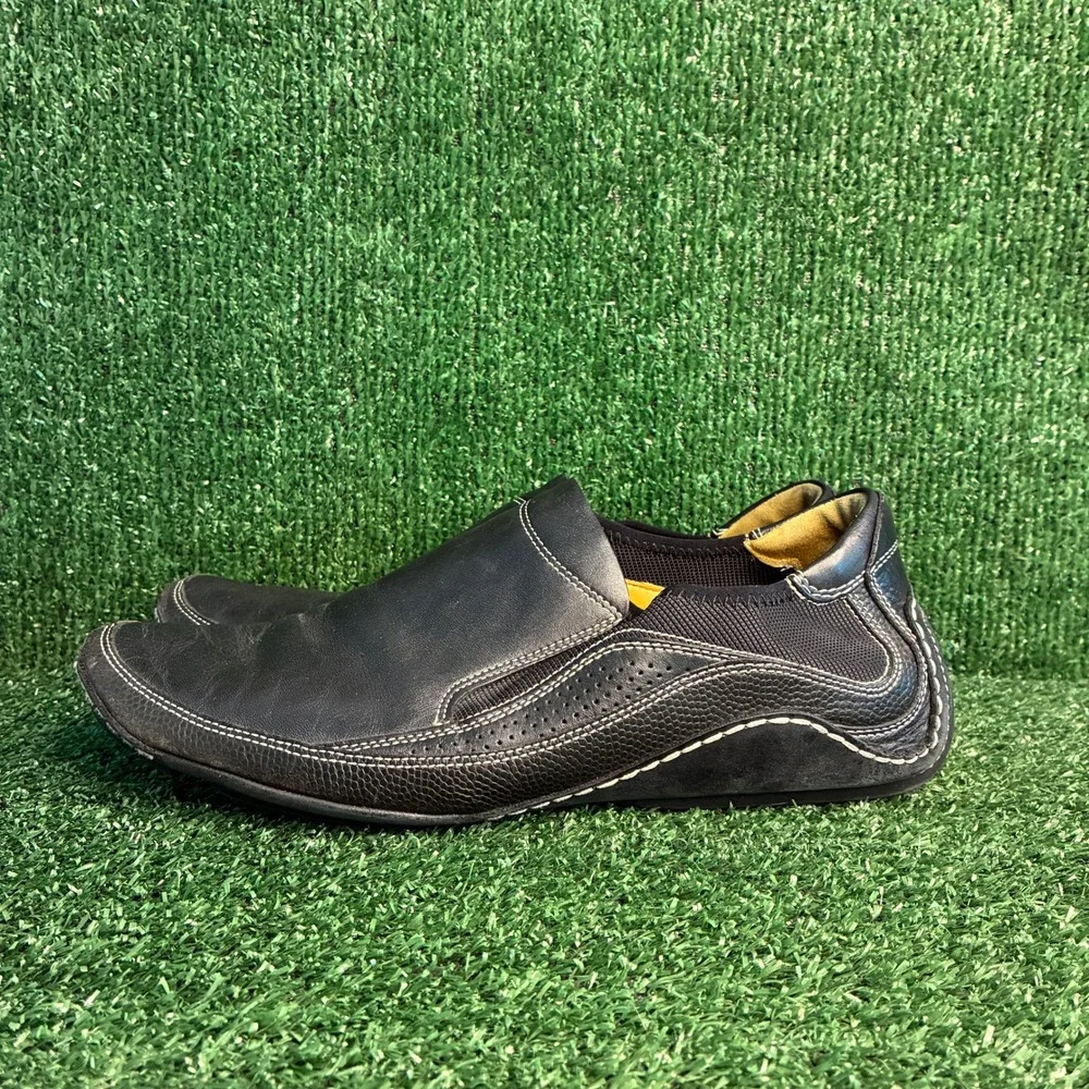 Cole Haan Air G Series Leather Slip On Loafer Casual Driving Shoe Black Men 10.5